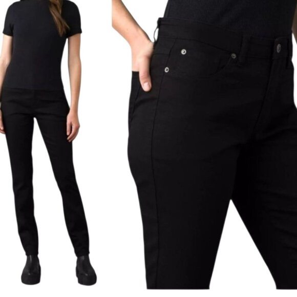PrAna Womenm 6 Tall Kayla High Rise Slim Black Jeans NWT‎ - Picture 1 of 16